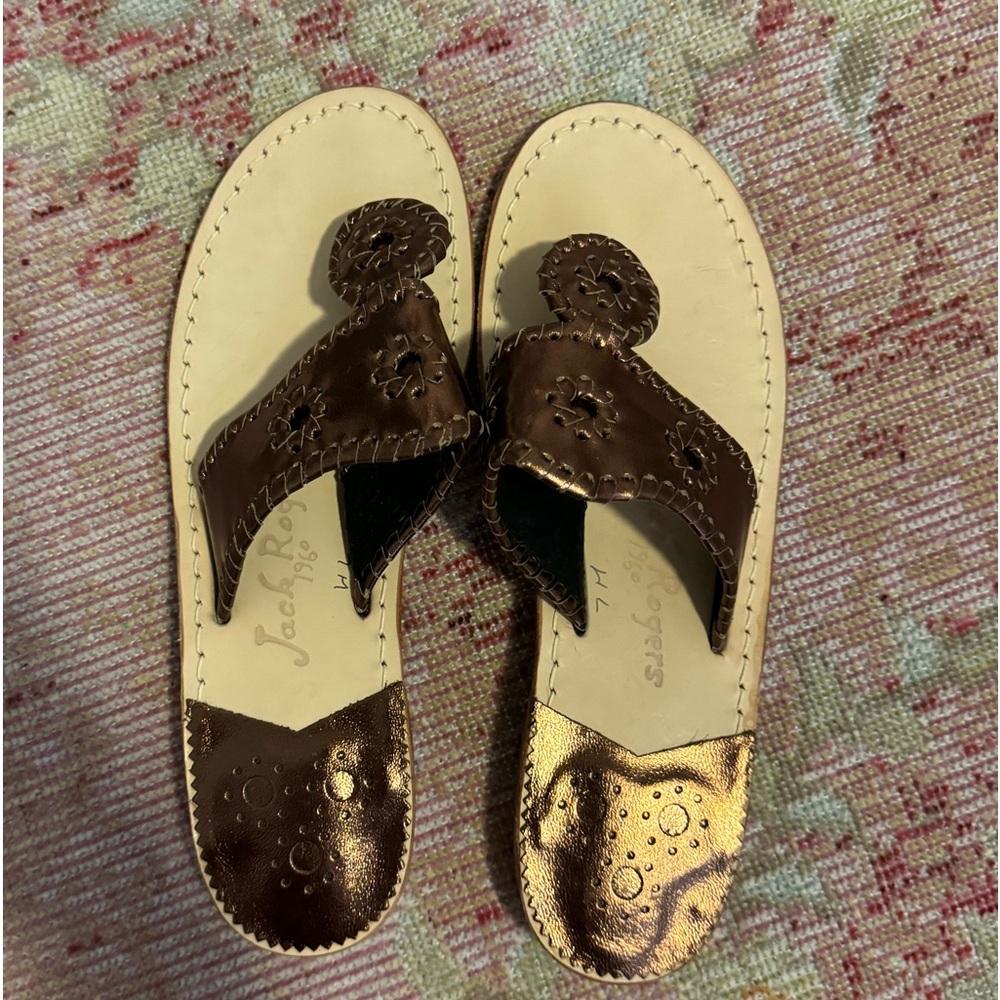 Shiny Brown Jack Rodgers, Size 7, Never Worn